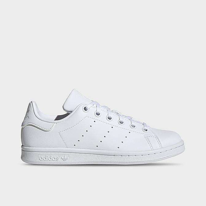 Finish Line Girls Shoes Flat Shoes Casual Shoes Girls Big Kids Originals Stan Smith Casual Shoes in White/White Size 3.5 Leather 