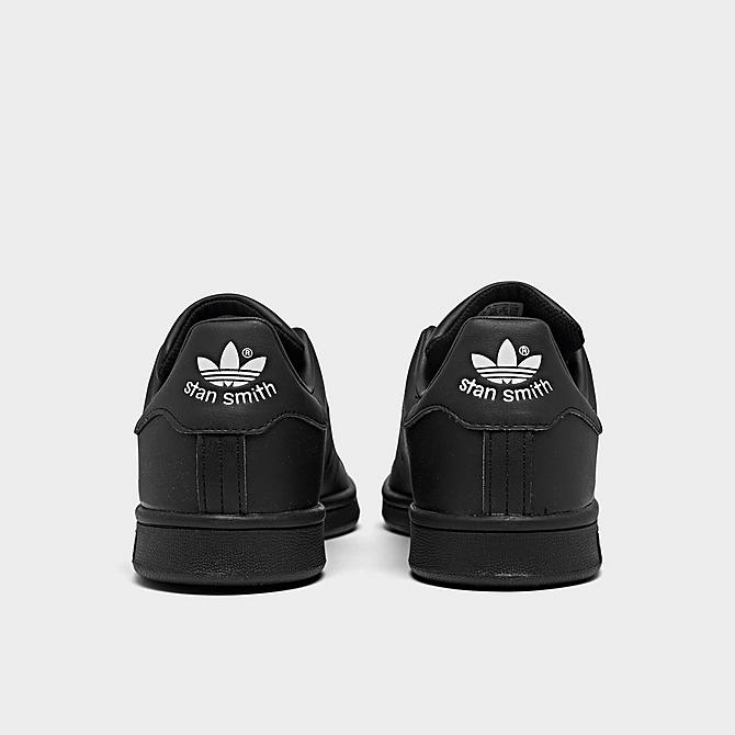 Left view of Girls' Big Kids' adidas Originals Stan Smith Casual Shoes in Core Black/Core Black/Cloud White Click to zoom