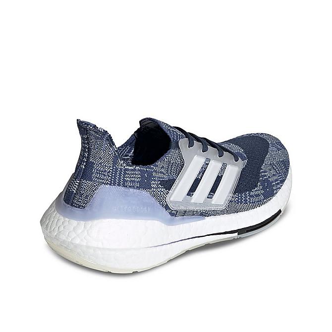 Left view of Men's adidas UltraBOOST 21 Running Shoes in Crew Blue/White/Crew Navy Click to zoom