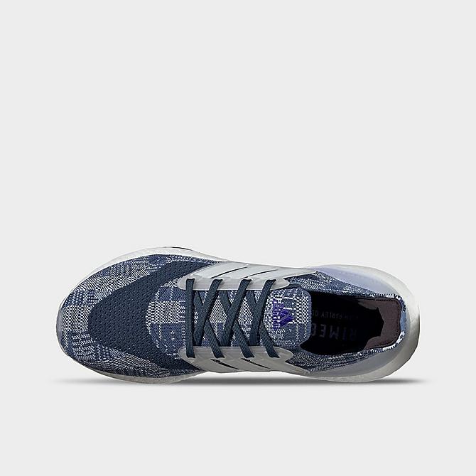 Back view of Men's adidas UltraBOOST 21 Running Shoes in Crew Blue/White/Crew Navy Click to zoom
