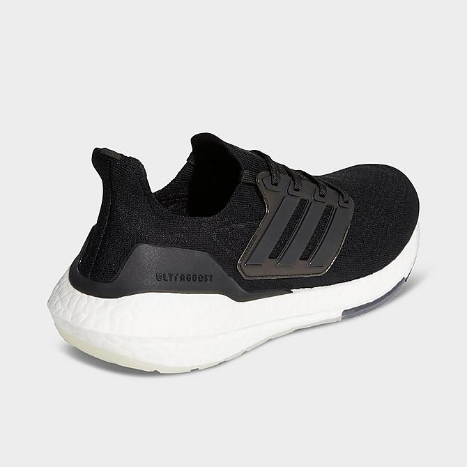 Left view of Men's adidas UltraBOOST 21 Running Shoes in Black/Black/Grey Click to zoom