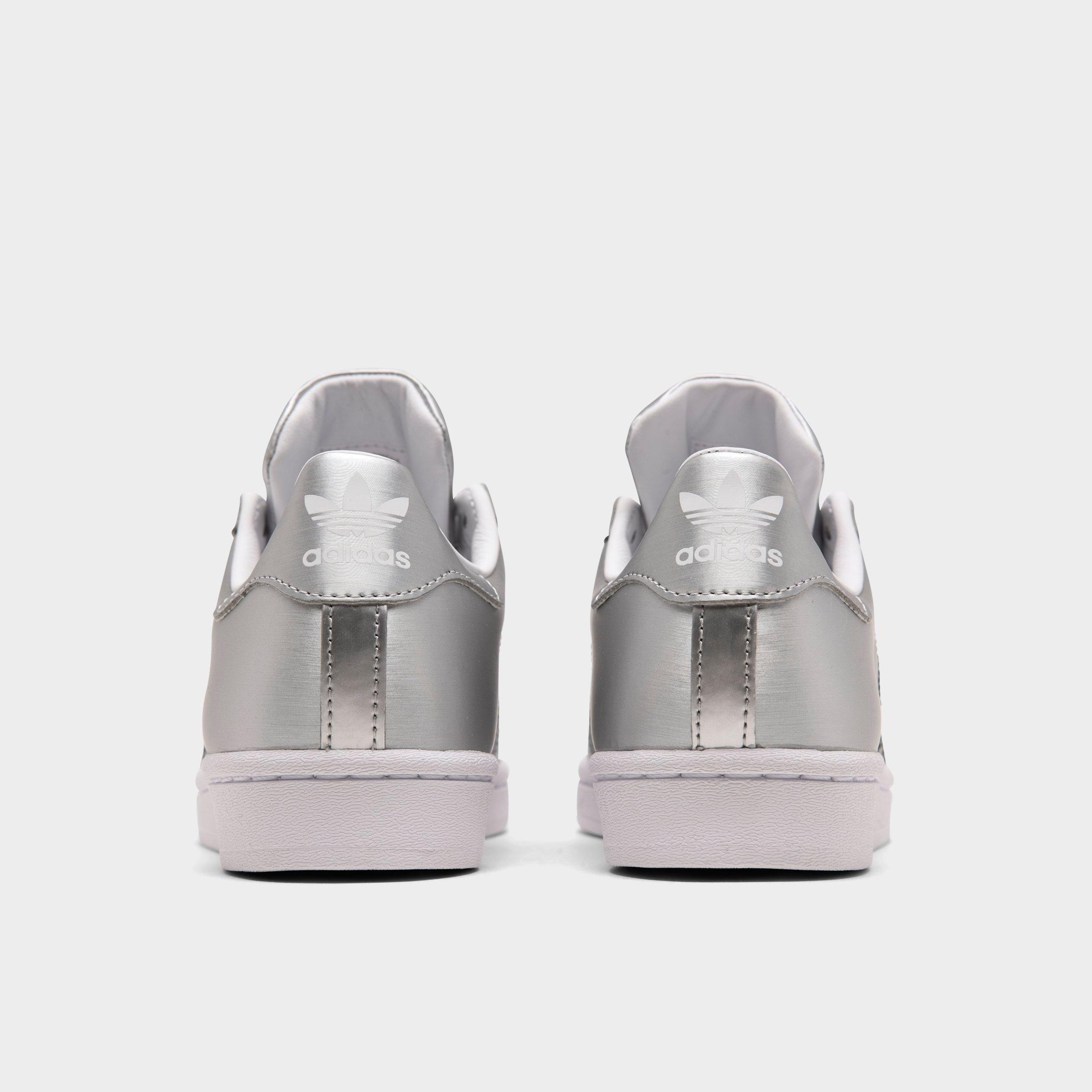 adidas original superstar silver metallic