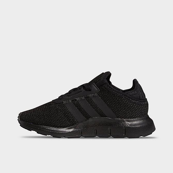 Left view of Little Kids' adidas Originals Swift Run X Casual Shoes in Core Black Click to zoom
