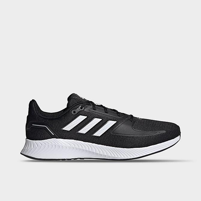 Front view of Men's adidas Runfalcon 2.0 Running Shoes in Black/White/Grey Click to zoom