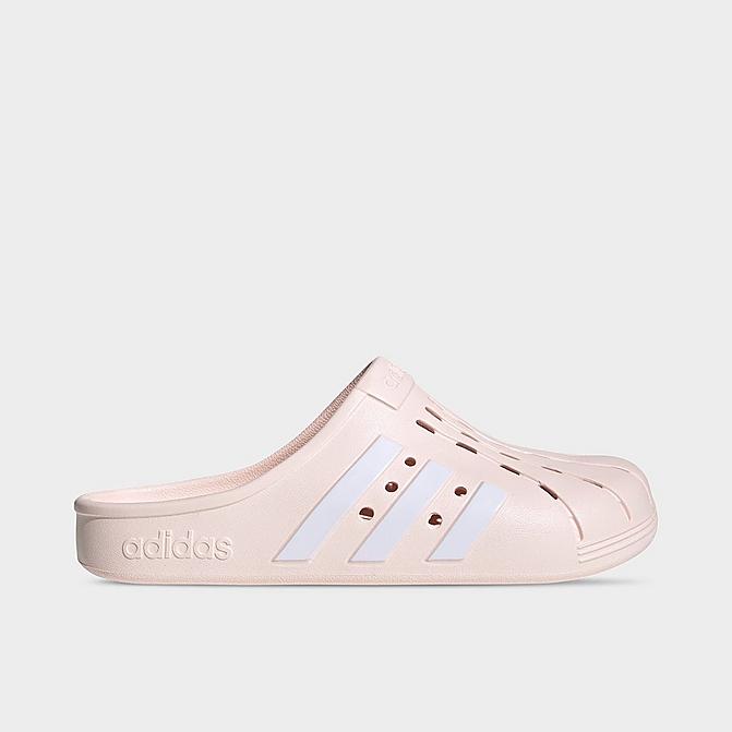 Right view of Men's adidas Adilette Clog Shoes in Pink Tint/Cloud White/Pink Tint Click to zoom