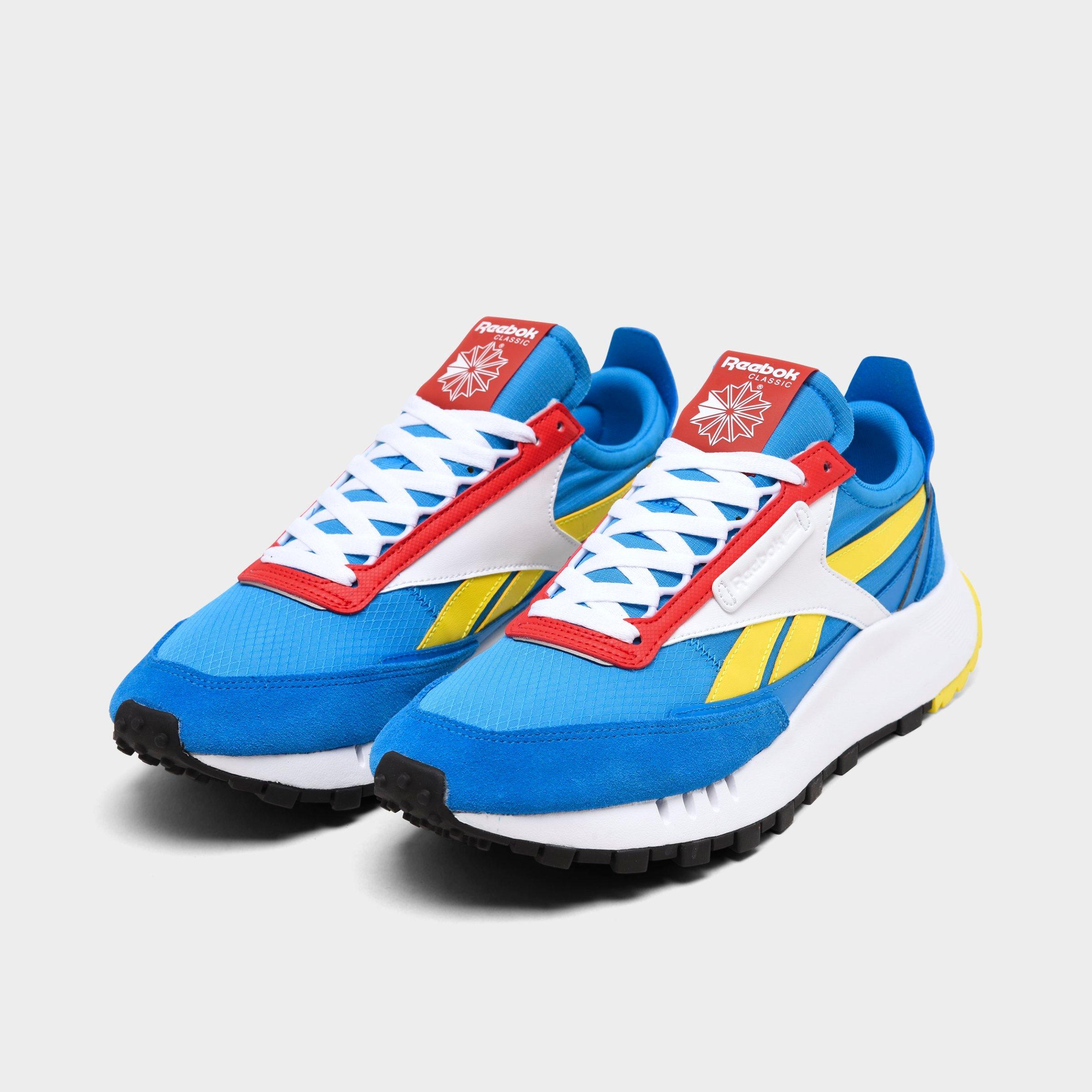 red blue and yellow reebok