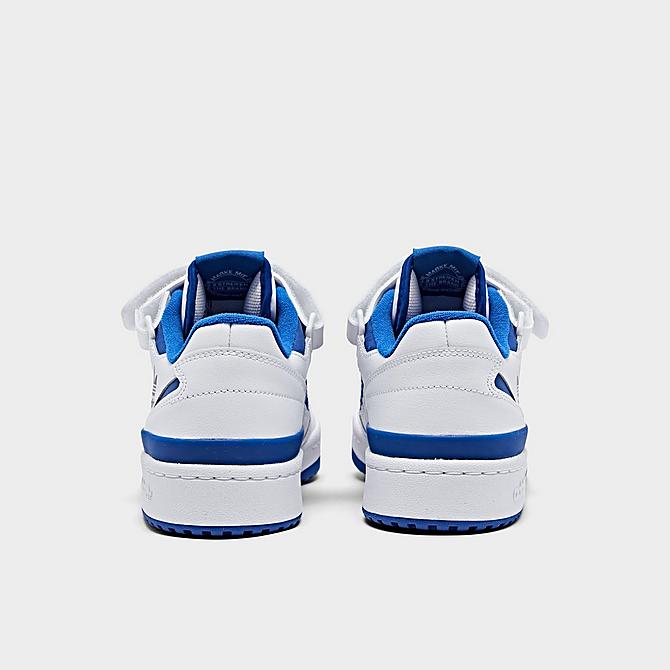 Left view of Big Kids' adidas Originals Forum Low Casual Shoes in Cloud White/Royal Blue/Cloud White Click to zoom