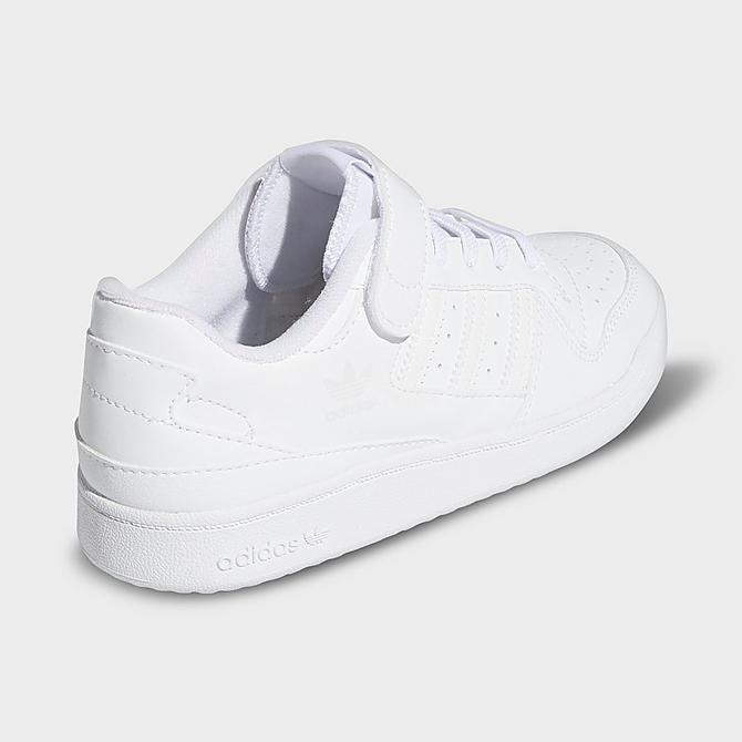 Left view of Little Kids' adidas Originals Forum Low Casual Shoes in White/White/White Click to zoom