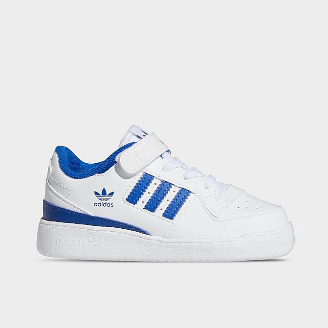 Right view of Kids' Toddler adidas Originals Forum Low Casual Shoes in Cloud White/Royal Blue/Cloud White Click to zoom