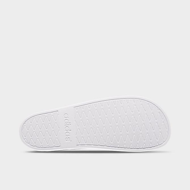 Bottom view of Men's adidas Essentials Adilette Comfort Adjustable Slide Sandals in Cloud White/Royal Blue/Scarlet Click to zoom