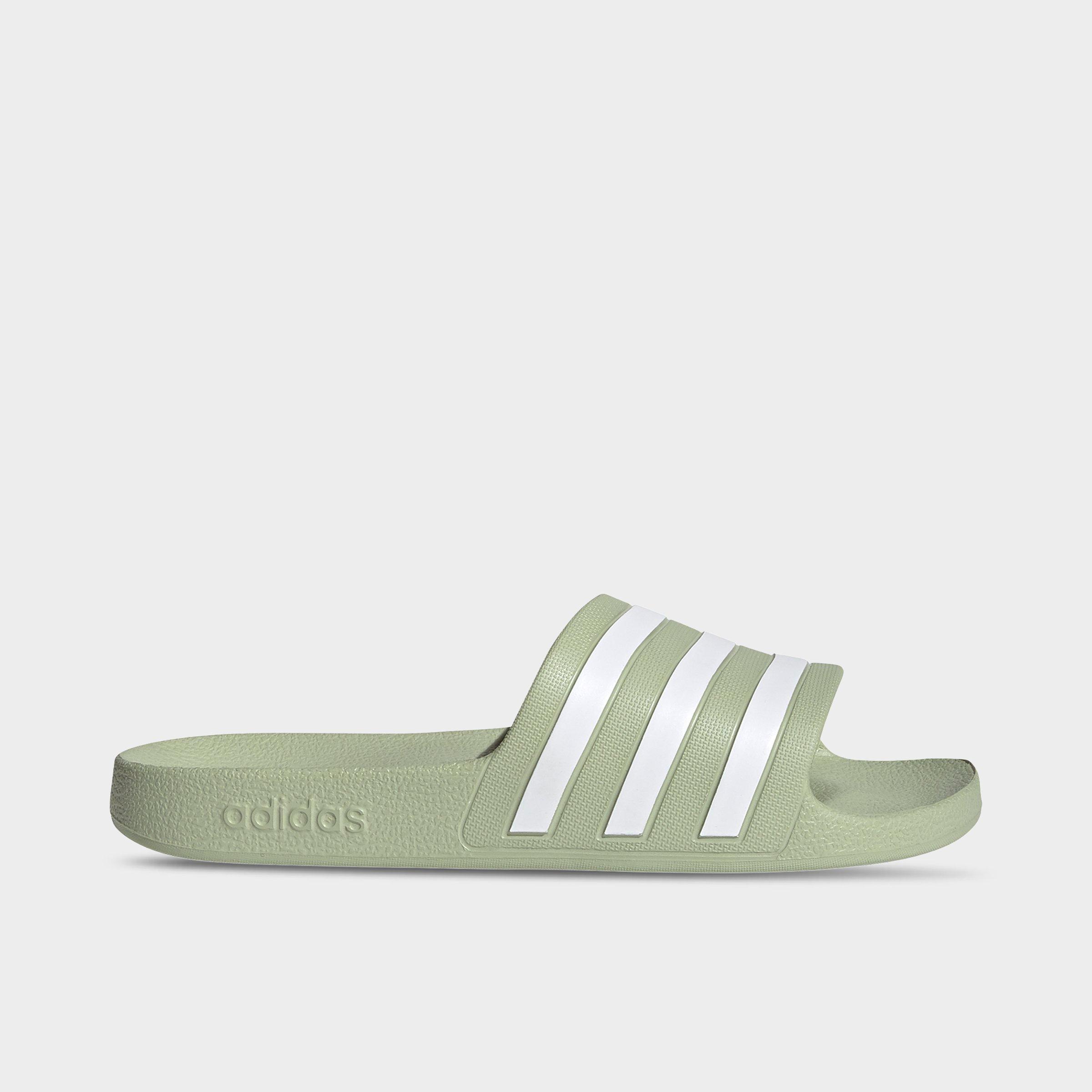 adilette green white