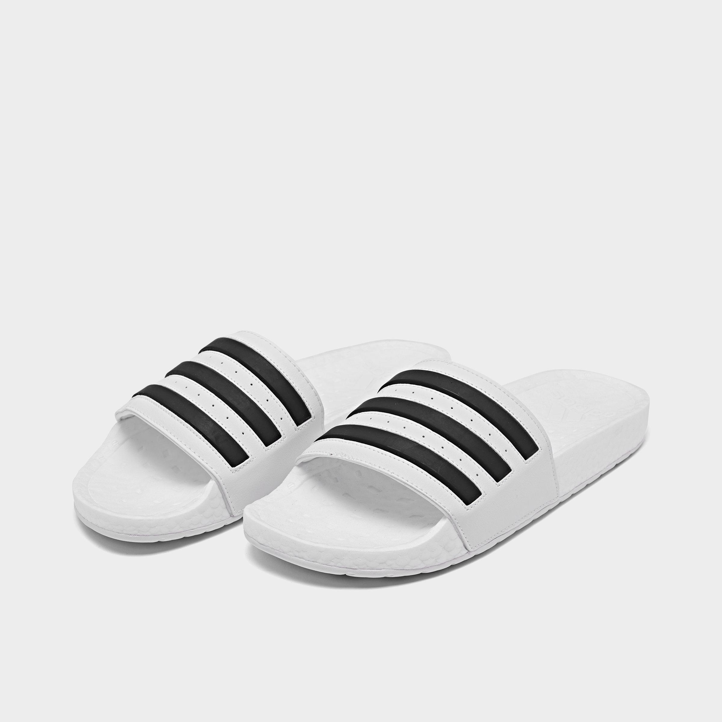 men's adidas essentials adilette boost slide sandals