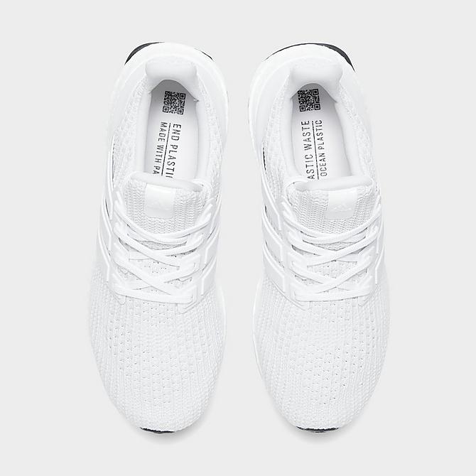 Back view of Women's adidas UltraBOOST DNA Running Shoes in White/White/Black Click to zoom