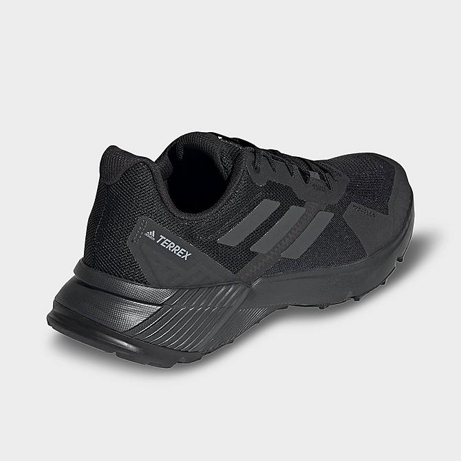 Left view of Men's adidas Terrex Soulstride Running Shoes in Core Black/Carbon/Grey Six Click to zoom