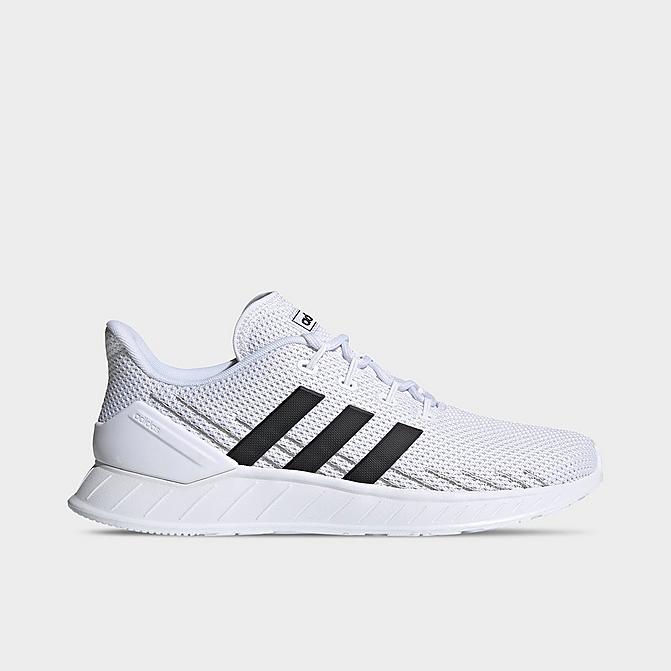 Right view of Men's adidas Questar Flow NXT Running Shoes in White/Black/Grey Click to zoom