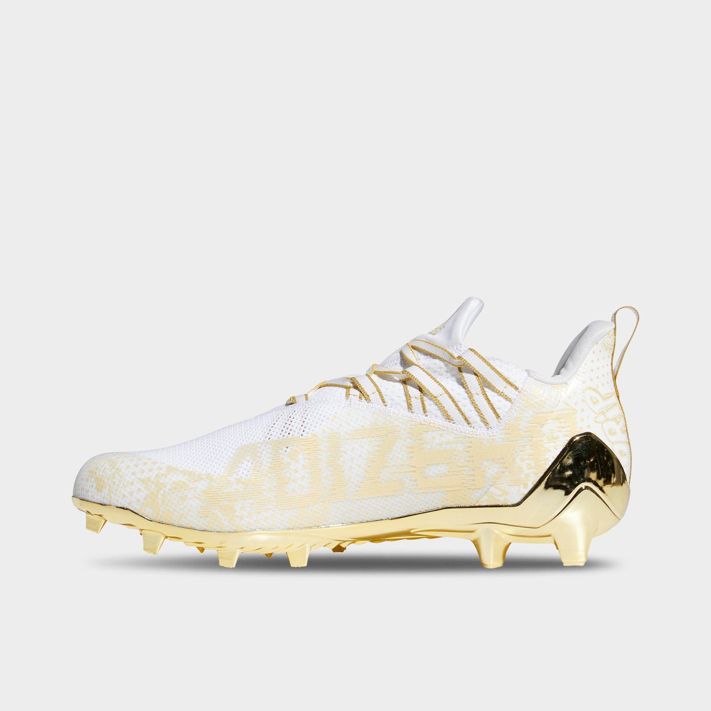 metallic football cleats