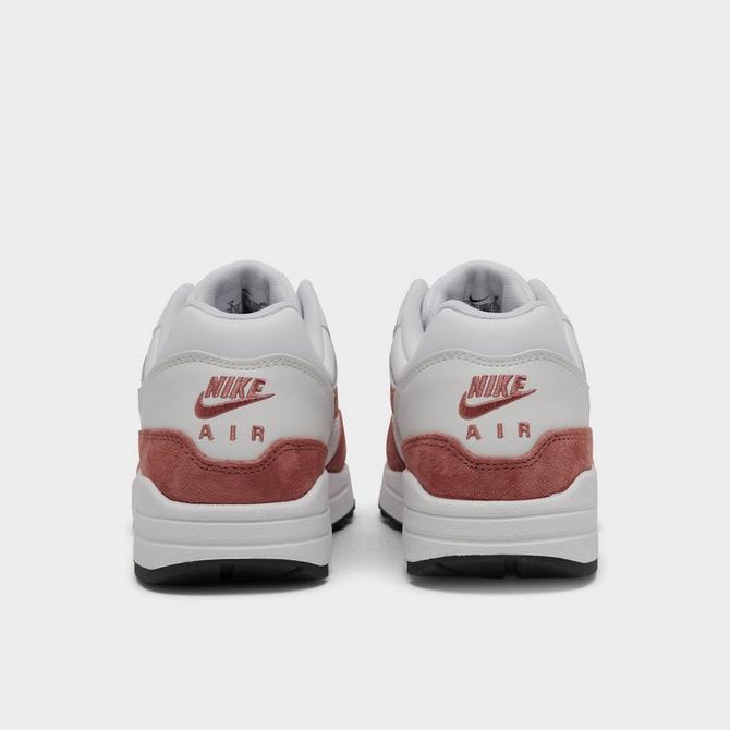 Left view of Women's Nike Air Max 1 '87 Casual Shoes in White/Canyon Pink/Summit White/Black Click to zoom