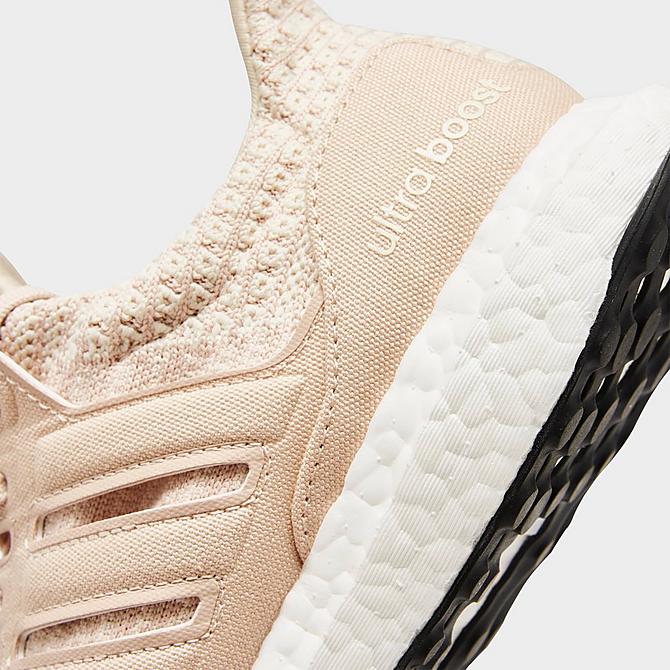 Front view of Women's adidas UltraBOOST 5.0 DNA Running Shoes in Halo Ivory/Halo Ivory/Cream White Click to zoom