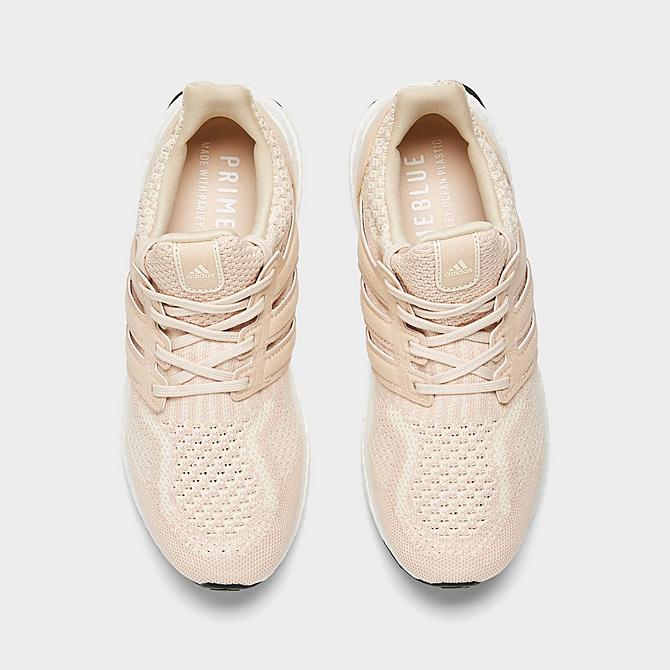 Back view of Women's adidas UltraBOOST 5.0 DNA Running Shoes in Halo Ivory/Halo Ivory/Cream White Click to zoom