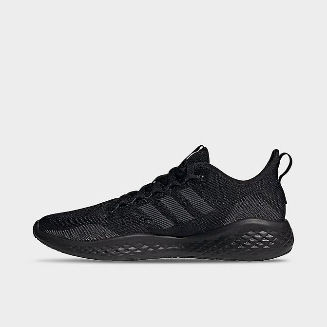 Right view of Men's adidas Fluidflow 2.0 Running Shoes in Black/Grey/Black Click to zoom