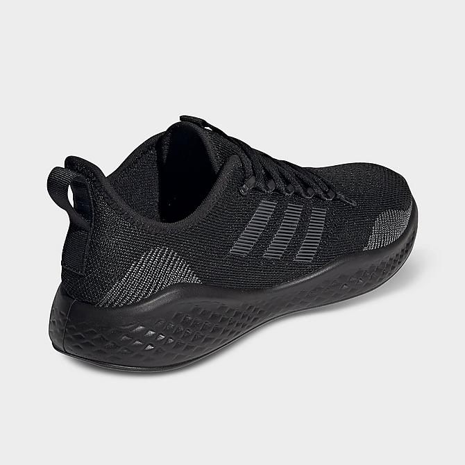 Left view of Men's adidas Fluidflow 2.0 Running Shoes in Black/Grey/Black Click to zoom