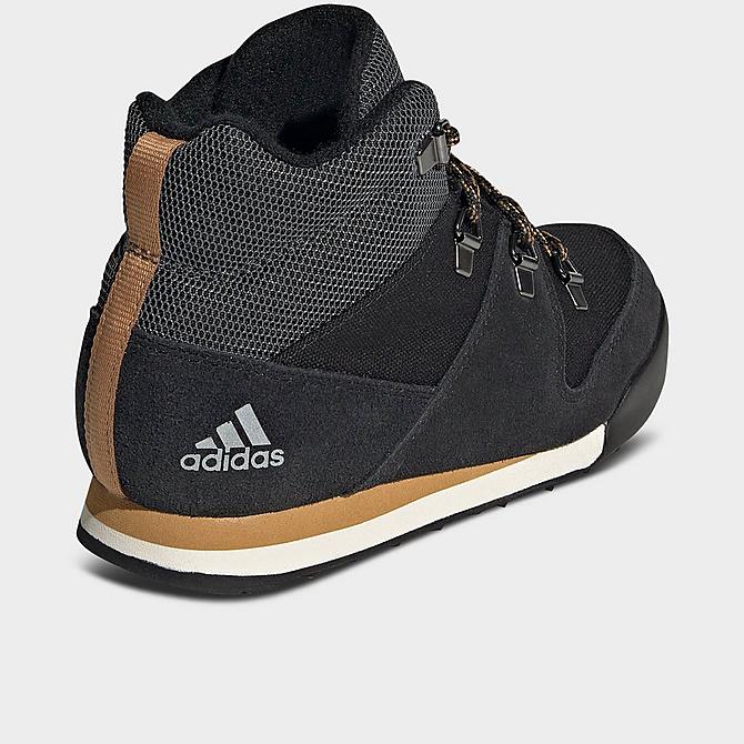 Left view of Big Kids' adidas Terrex Climawarm Snowpitch Winter Shoes in Core Black/Core Black/Mesa Click to zoom