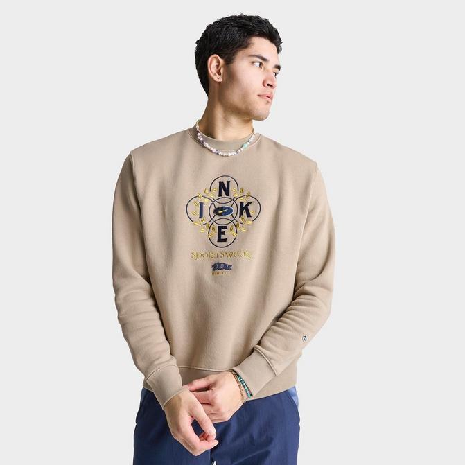 THE GYM PEOPLE Men's Fleece Crewneck Sweatshirt Thick Loose fit