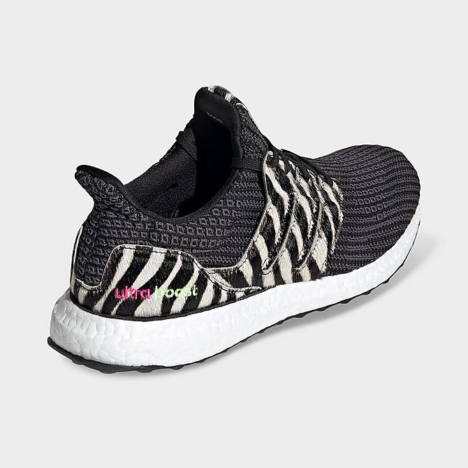 Left view of adidas UltraBOOST DNA Zebra Running Shoes in Black/White/Shock Pink Click to zoom
