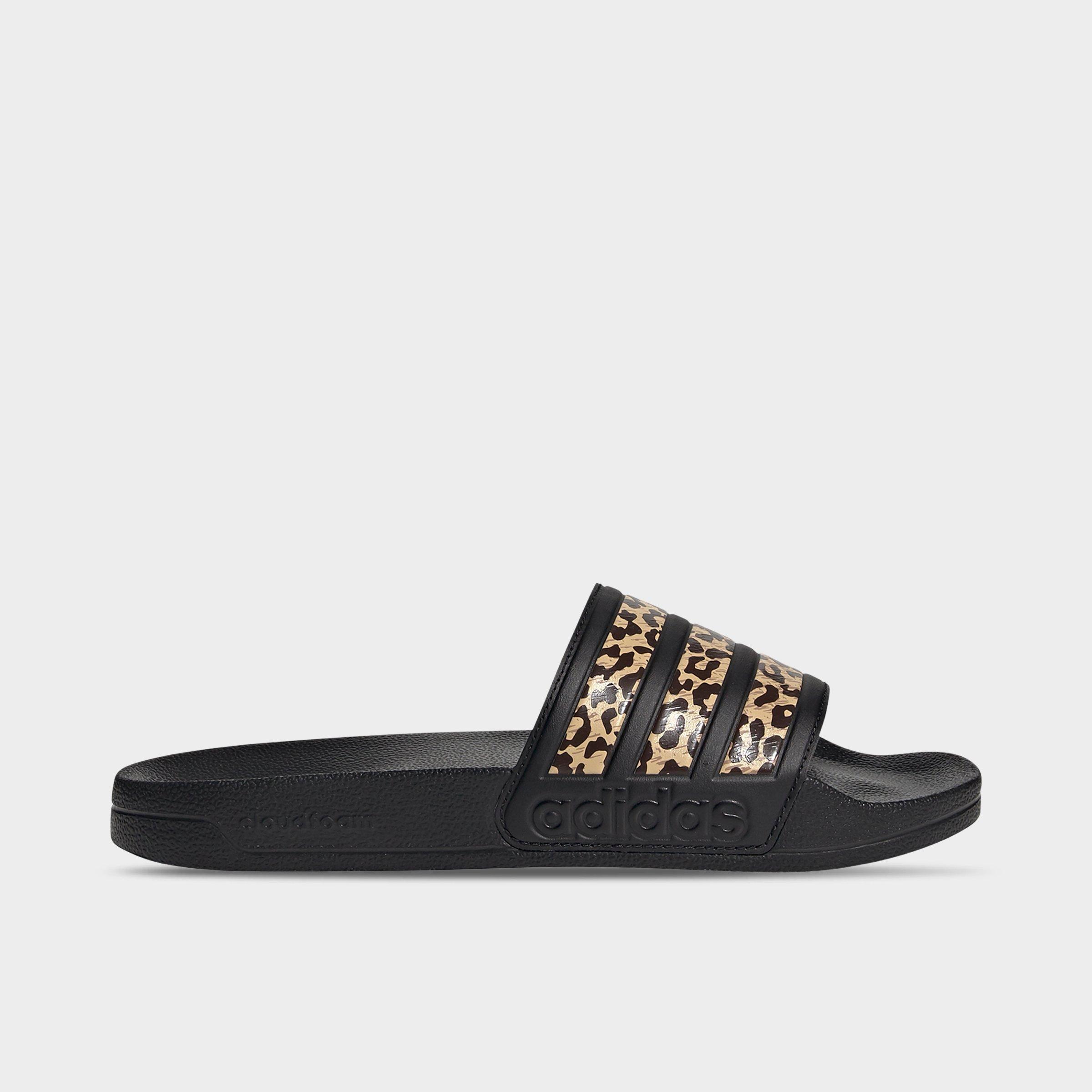 adidas adilette slides leopard