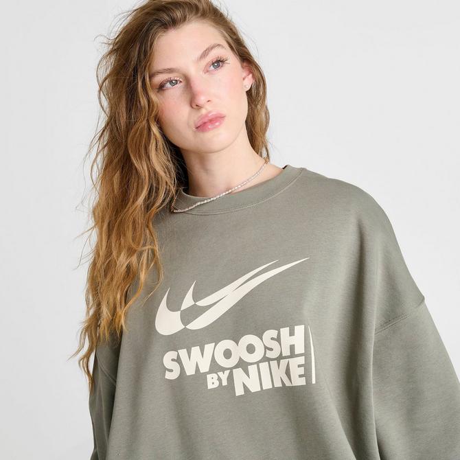 Women s Nike Sportswear Swoosh Oversized Crewneck Sweatshirt