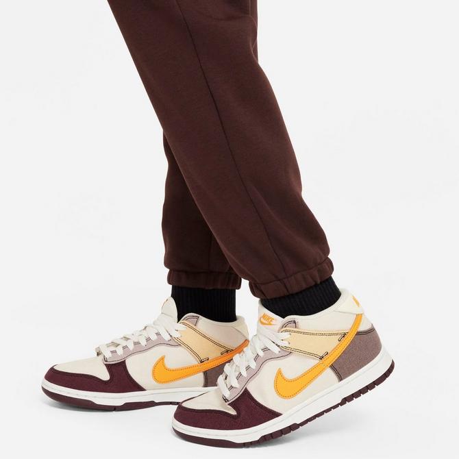 Nike oversized fleece jogger in earth brown