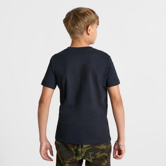 [angle] view of Kids' Nike Sportswear T-Shirt in Black Click to zoom