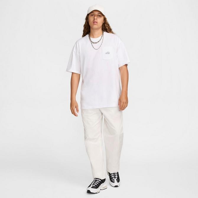 [angle] view of Men's Nike Sportswear AF1 Patch T-Shirt in White Click to zoom