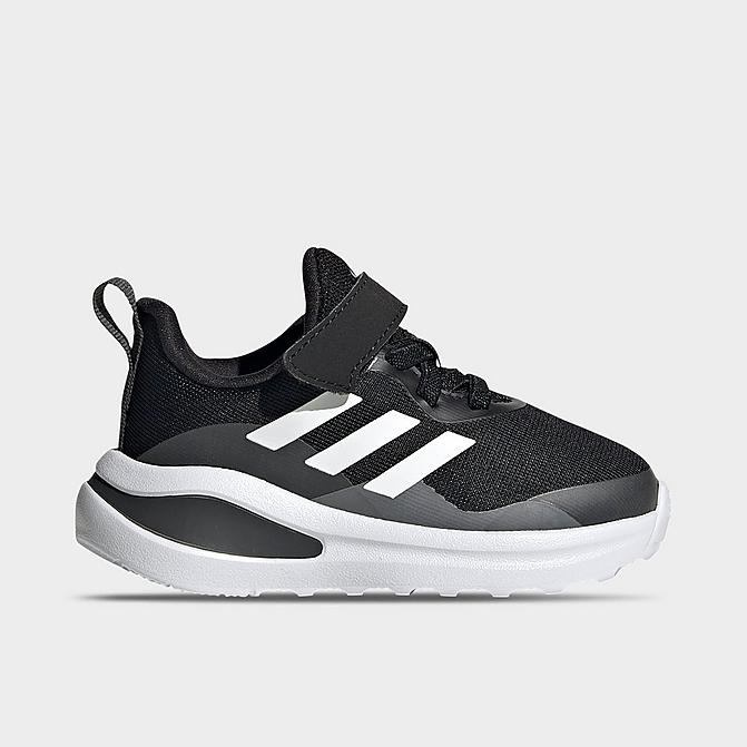 Right view of Kids' Toddler adidas FortaRun 2020 Running Shoes in Black/White/Grey Click to zoom