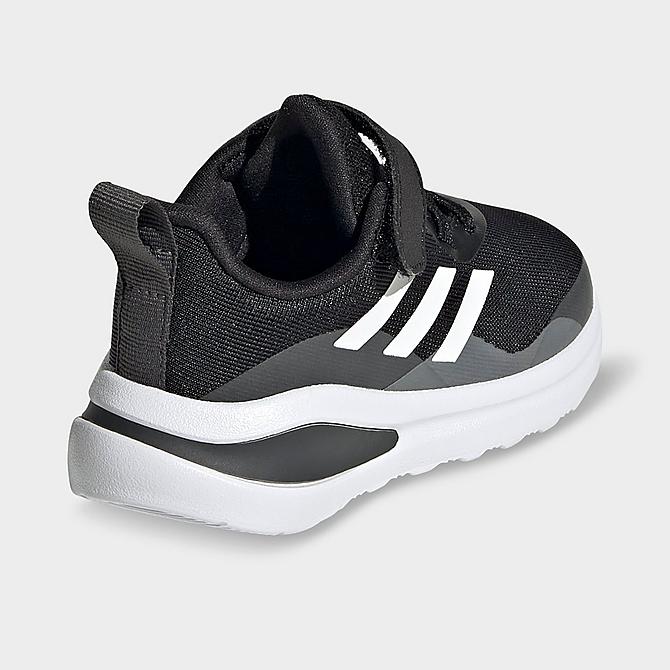 Left view of Kids' Toddler adidas FortaRun 2020 Running Shoes in Black/White/Grey Click to zoom