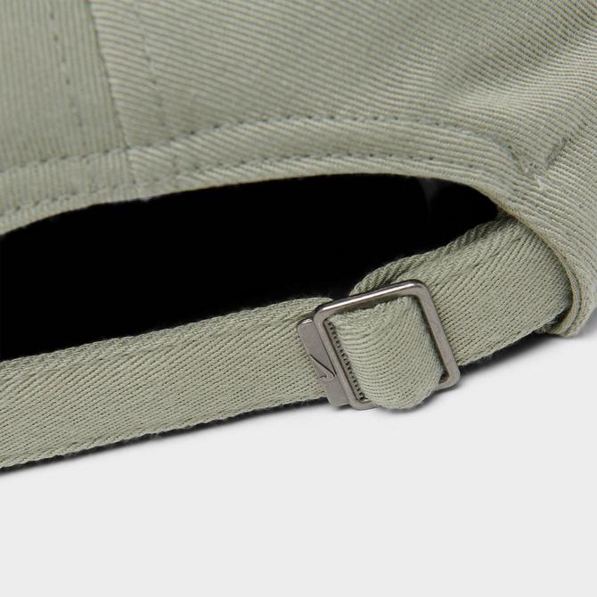 Top view of Nike Club Small Swoosh Unstructured Strapback Hat in Light Army/Sail Click to zoom