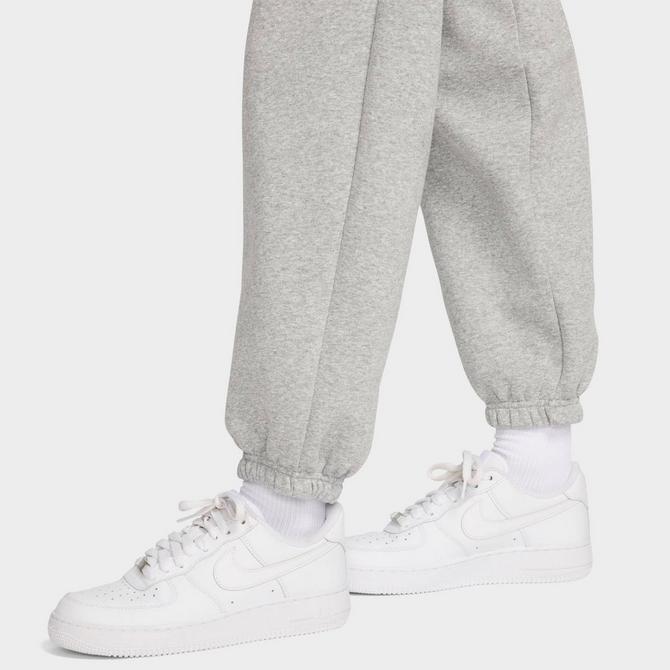 【Nike】Women's Phoenix Fleece High-Waist Jogger Pants Gray Nike Sportswear Phoenix Fleece High-Waisted Oversized