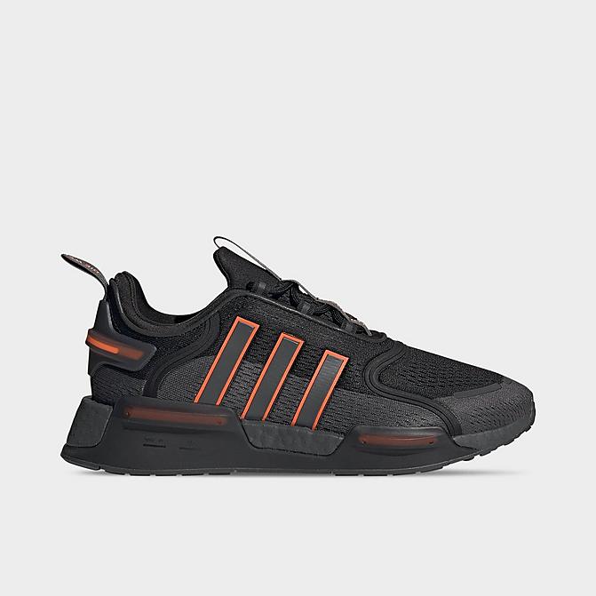Right view of Men's adidas Originals NMD_R1 V3 Casual Shoes in Grey/Solar Orange/Black Click to zoom