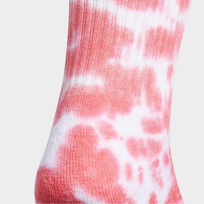 Alternate view of Men's adidas Originals Color Wash 2.0 Crew Socks (3-Pack) in Semi Turbo Pink/White Click to zoom