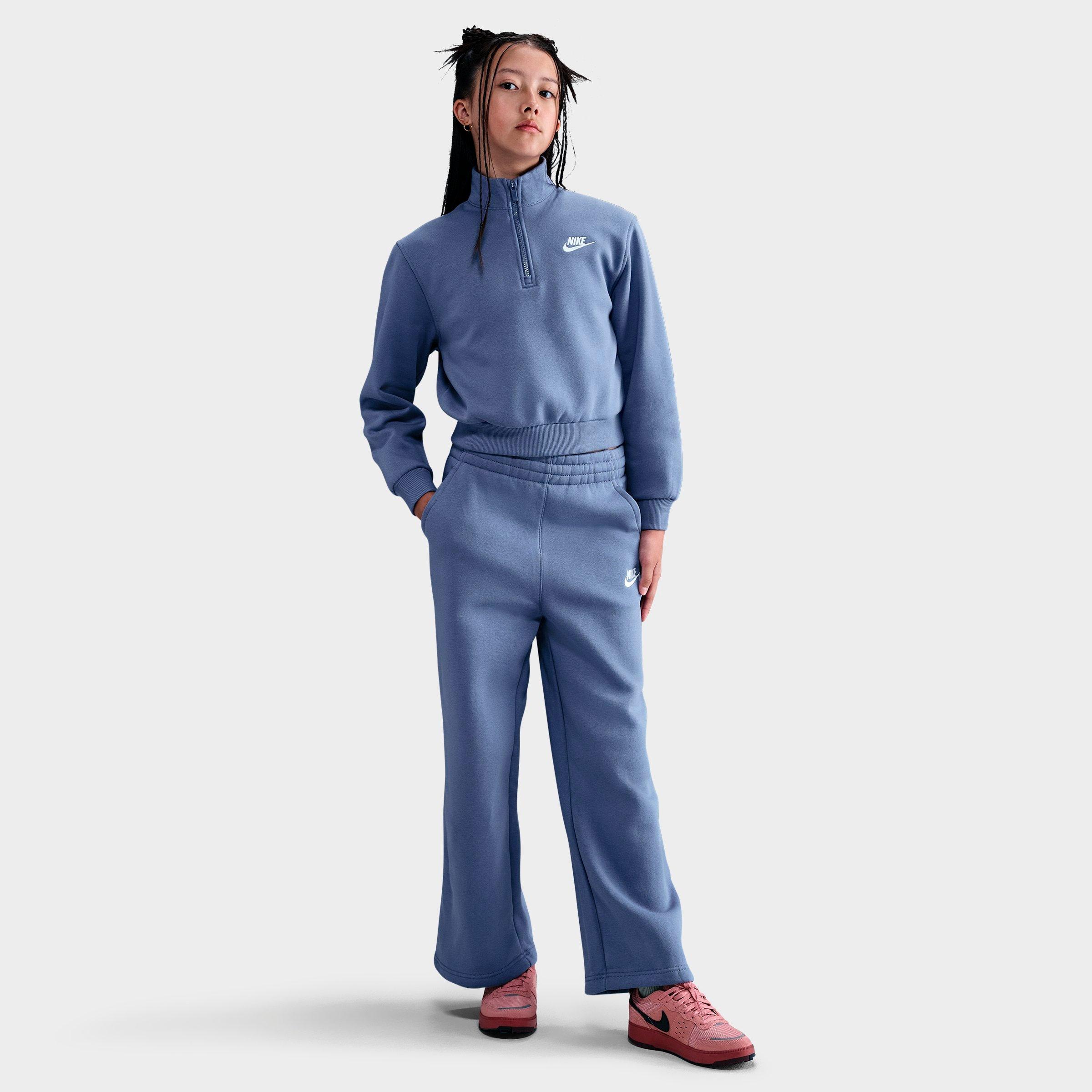 Girls' Big Kids' Nike Sportswear Club Fleece Flared Wide-Leg Pants