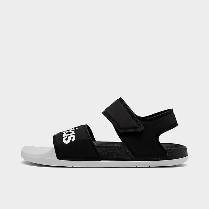 Right view of Women's adidas Adilette Athletic Sandals in Core Black/Cloud White Click to zoom