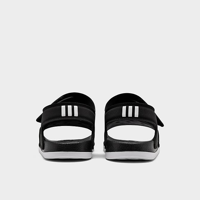 Left view of Women's adidas Adilette Athletic Sandals in Core Black/Cloud White Click to zoom