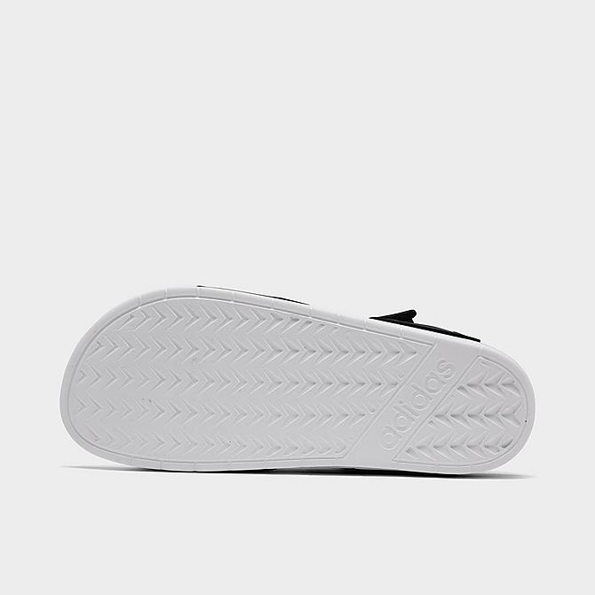 Bottom view of Women's adidas Adilette Athletic Sandals in Core Black/Cloud White Click to zoom