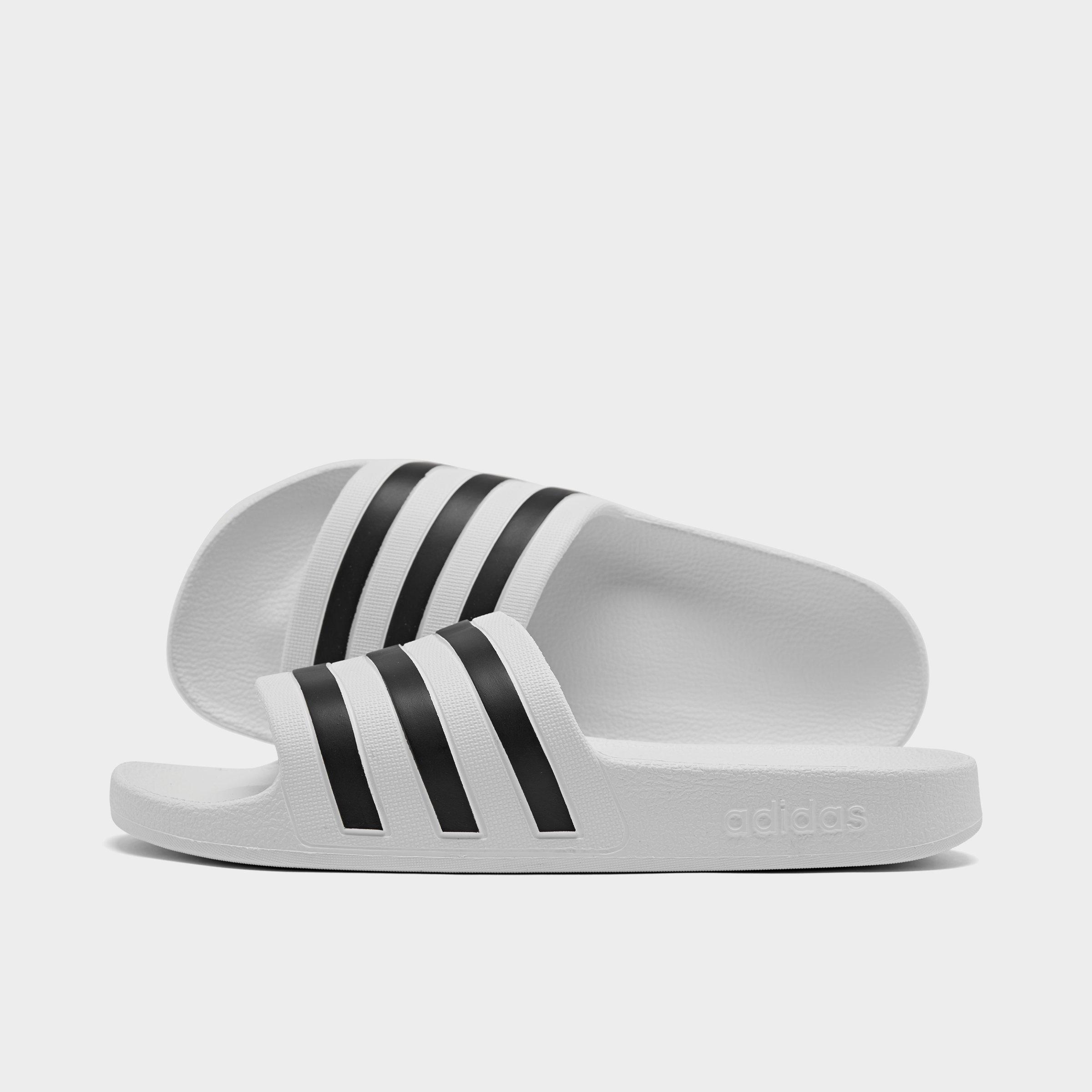 black and white adidas sandals