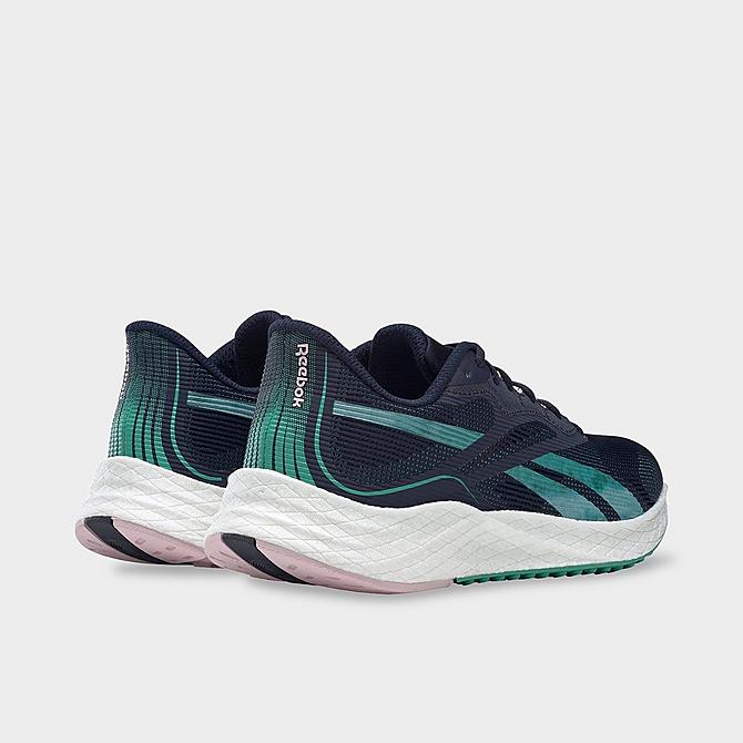 Left view of Women's Reebok Floatride Energy 3 Running Shoes in Vector Navy/Future Teal/Ftwr White Click to zoom