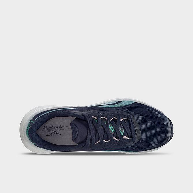 Back view of Women's Reebok Floatride Energy 3 Running Shoes in Vector Navy/Future Teal/Ftwr White Click to zoom
