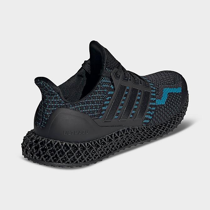 Left view of Men's adidas Ultra 4D 5.0 Running Shoes in Black/Black/Carbon Click to zoom