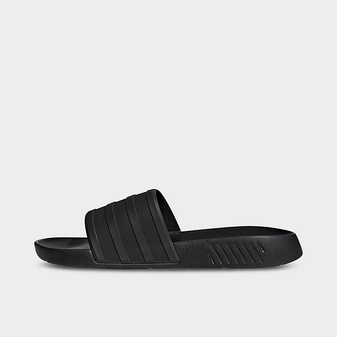 Front view of Men's adidas Racer TR Slide Sandals in Black/Black/Sonic Ink Click to zoom