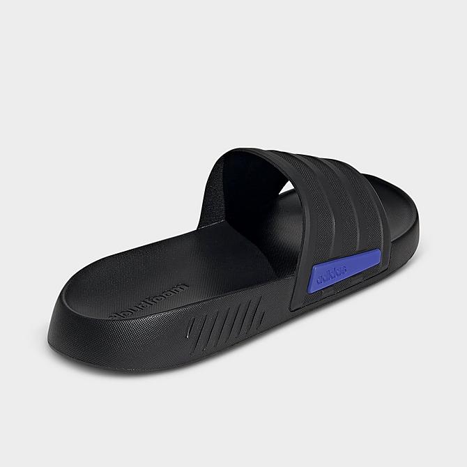 Left view of Men's adidas Racer TR Slide Sandals in Black/Black/Sonic Ink Click to zoom