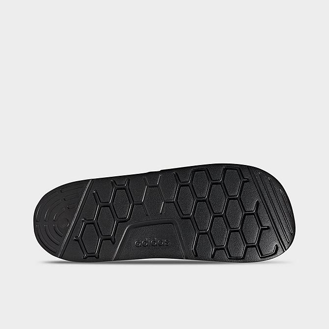 Bottom view of Men's adidas Racer TR Slide Sandals in Black/Black/Sonic Ink Click to zoom